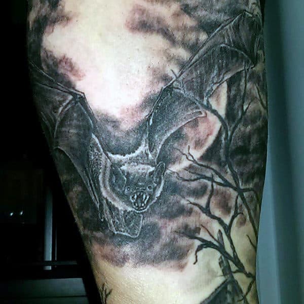 Tattoo uploaded by Stacie Mayer • Hyper realistic bat tattoo by Ben  Carlisle. #bat #fruitbat #realism #colorrealism #BenCarlisle • Tattoodo
