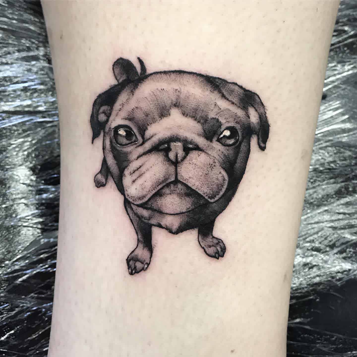 Update more than 78 black pug tattoo latest  incdgdbentre