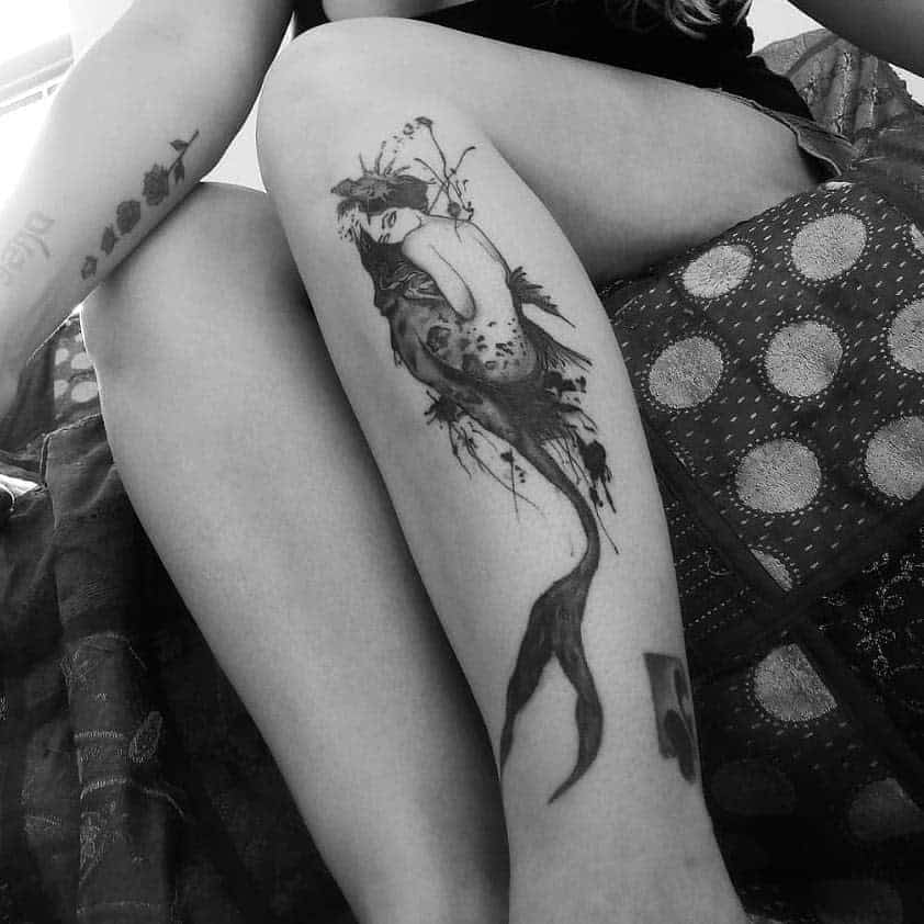 black-grey-mermaid-tattoo-disciplesinktattoo