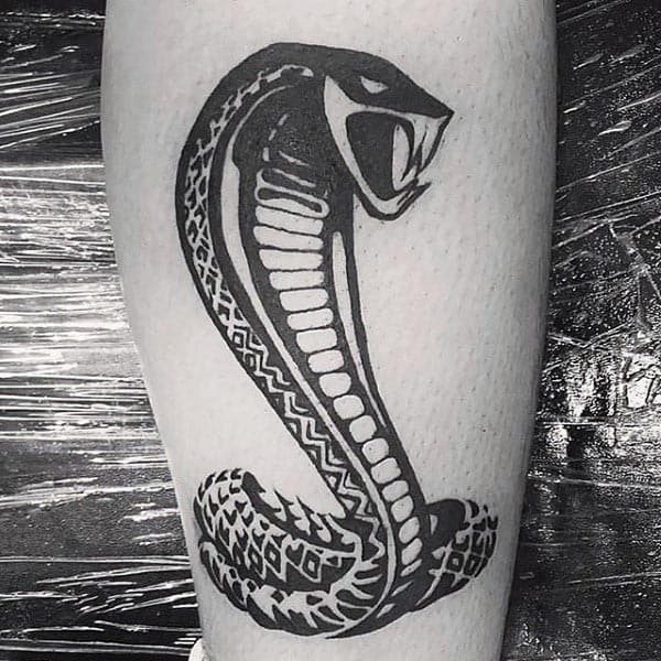 Cobra tattoo Black silhouette of cobra for tattoo design  CanStock