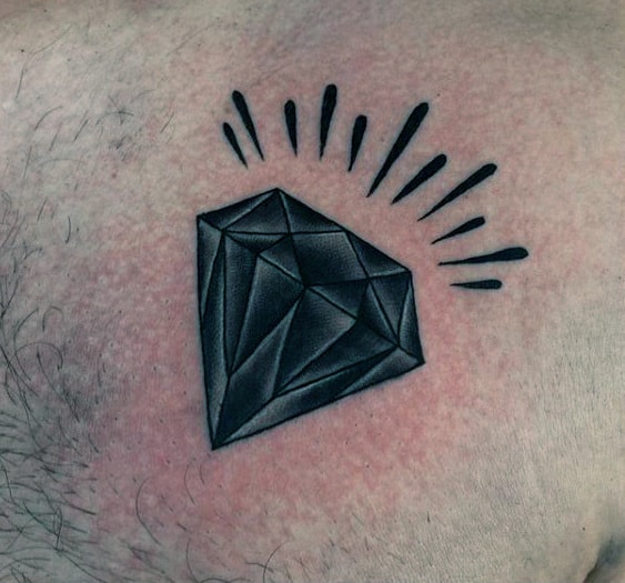 50 Traditional Diamond Tattoo Designs For Men - Jewel Ink Ideas
