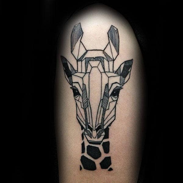 giraffe tattoo mandala geometric