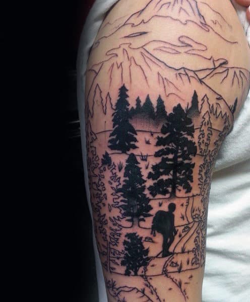 Great Bear Tattoo - Full leg sleeve in progress by Callan. Tree top is  fresh from today and the rest is all healed! | Facebook