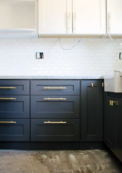 Black Kitchen Cabinets With Gold Hardware Ideas