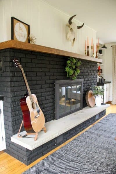 Black Luxury Painted Fireplace Ideas