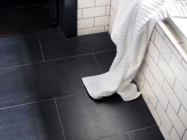 Black Slate Bathroom Floor Tiles