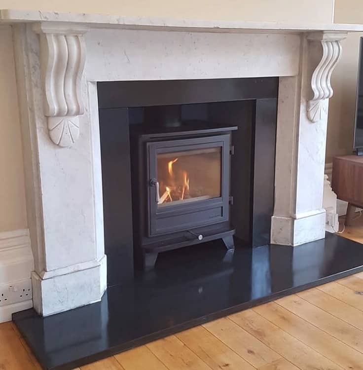 black victorian marble fireplace surround 