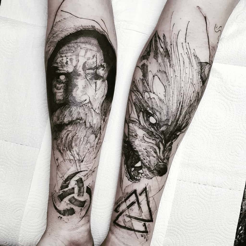 samurai  Norse tattoo Viking tattoo sleeve Viking tattoo symbol