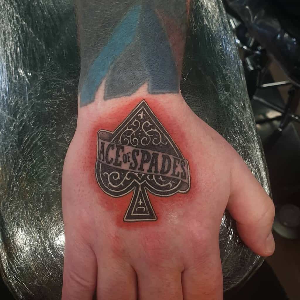 Ace of Spades Middle Finger Tattoo