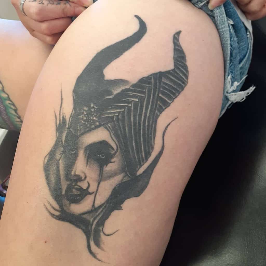 Blackwork Maleficent Tattoos Lithtattooco