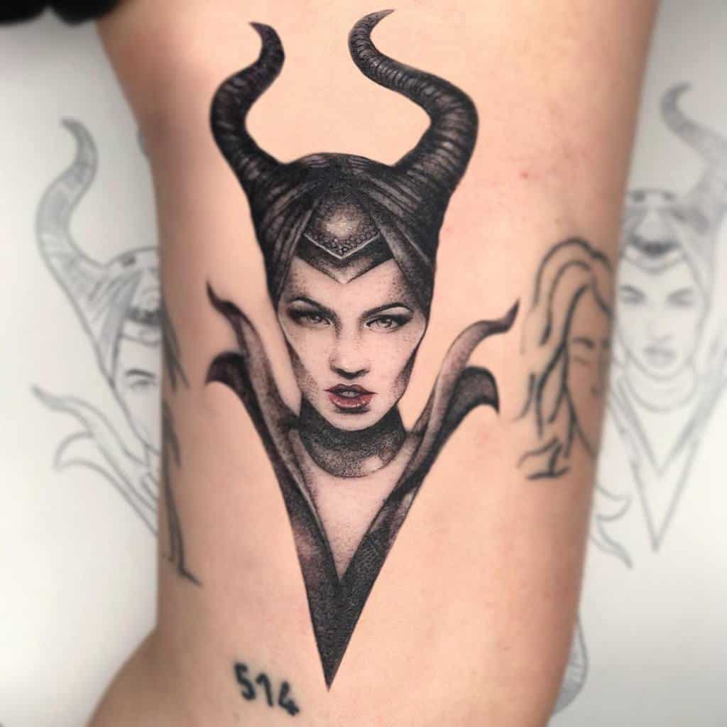 Blackwork Maleficent Tattoos Tattoo.jordiart
