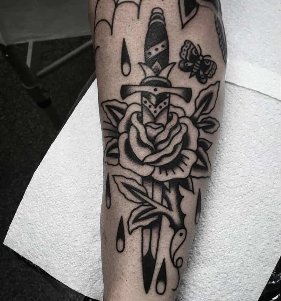 Vintage Dagger Tattoos  Tattoo by N8 axysrotary axysvalhalla  blackandgreytattoo  Facebook