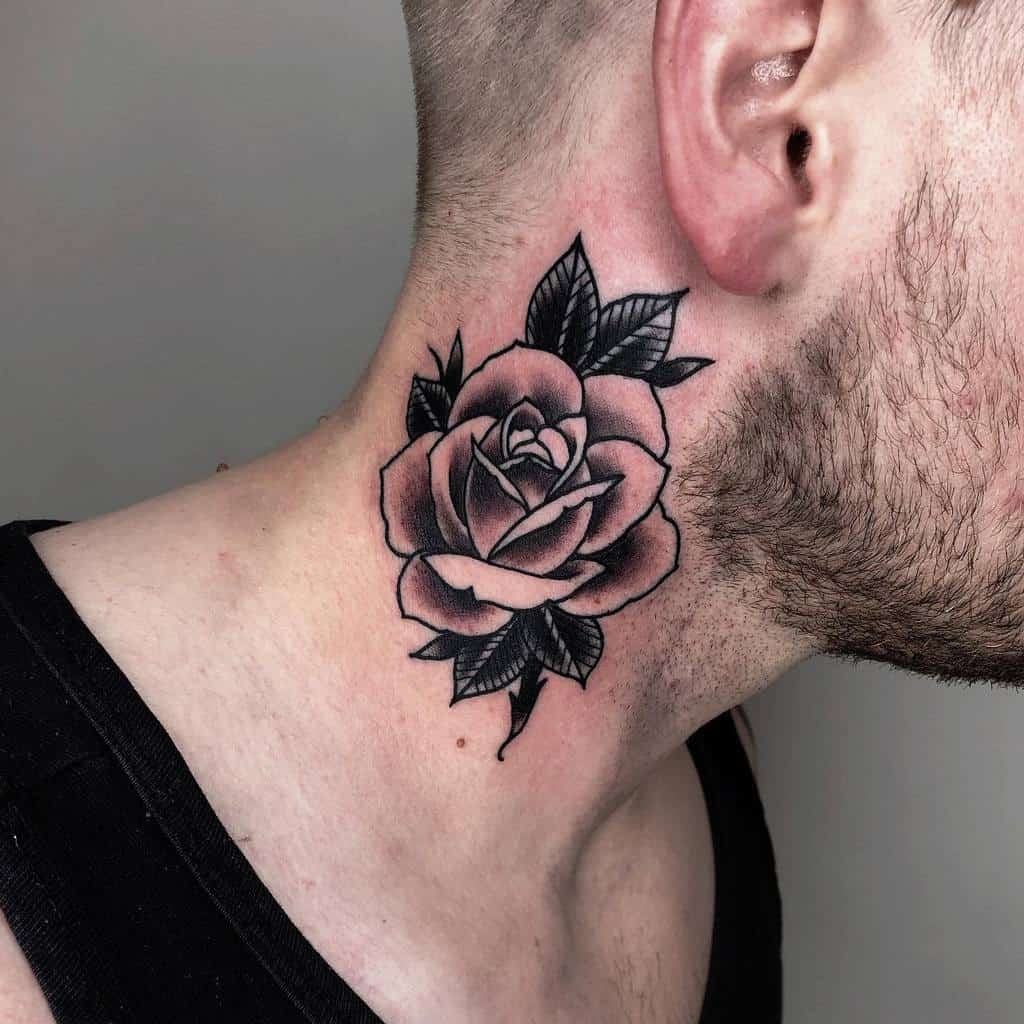 Top 71 Best Rose Neck Tattoo Ideas - [2021 Inspiration Guide]