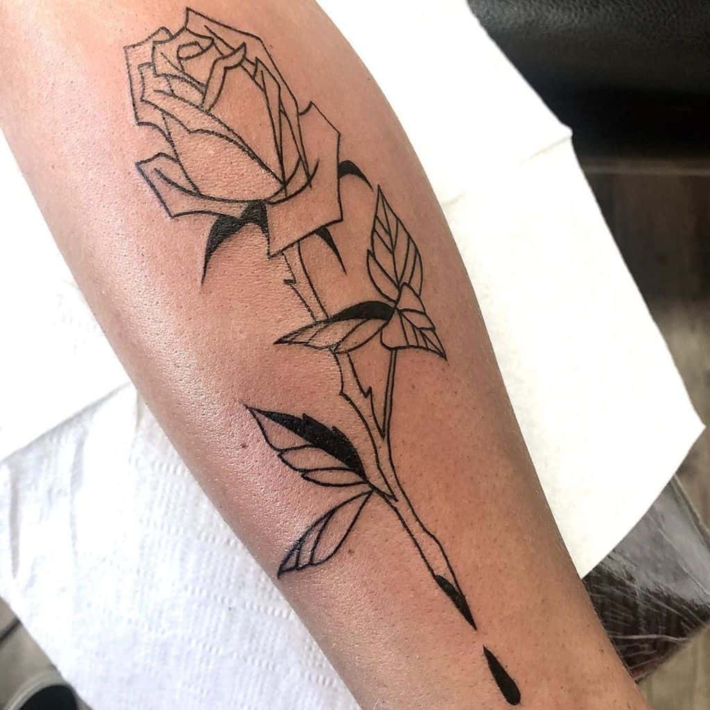 blackwork simple rose tattoos lady_elle_wonderland