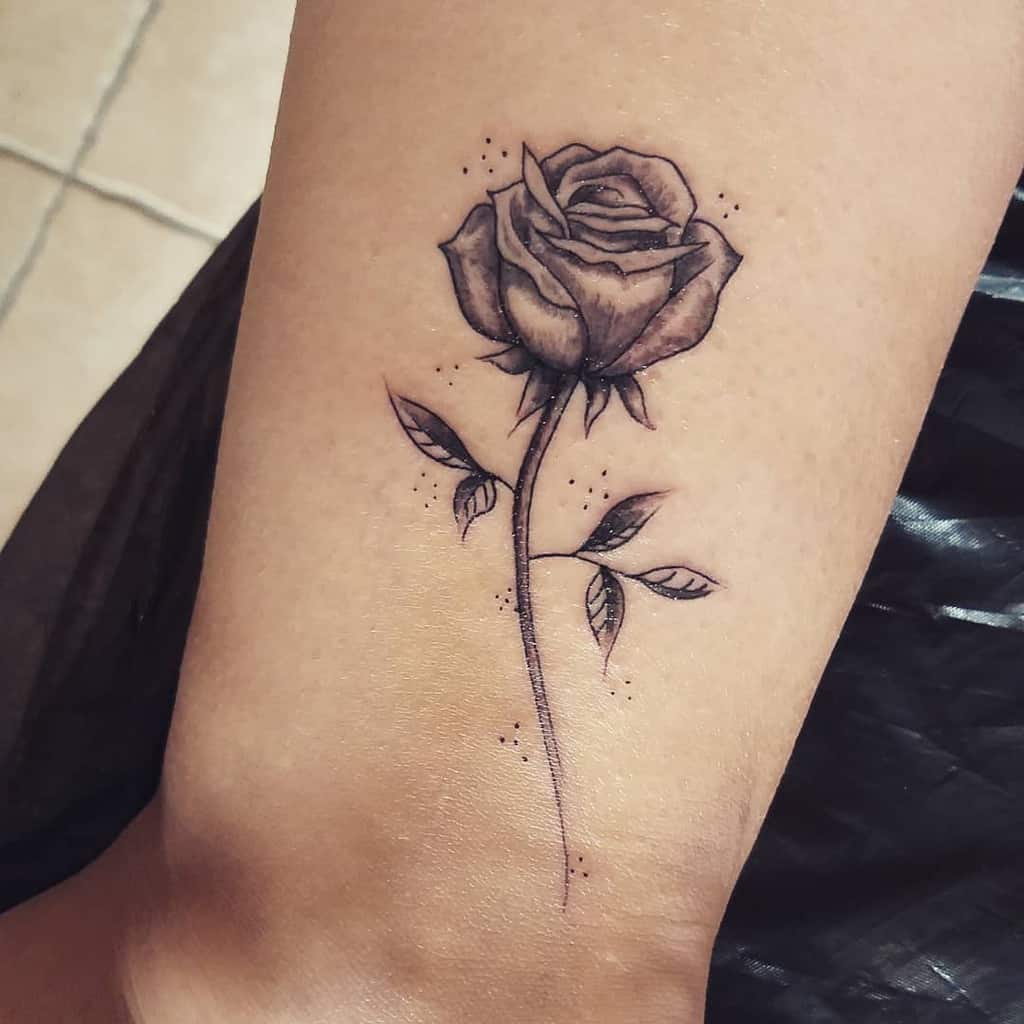 blackwork simple rose tattoos tatchiinktattoos