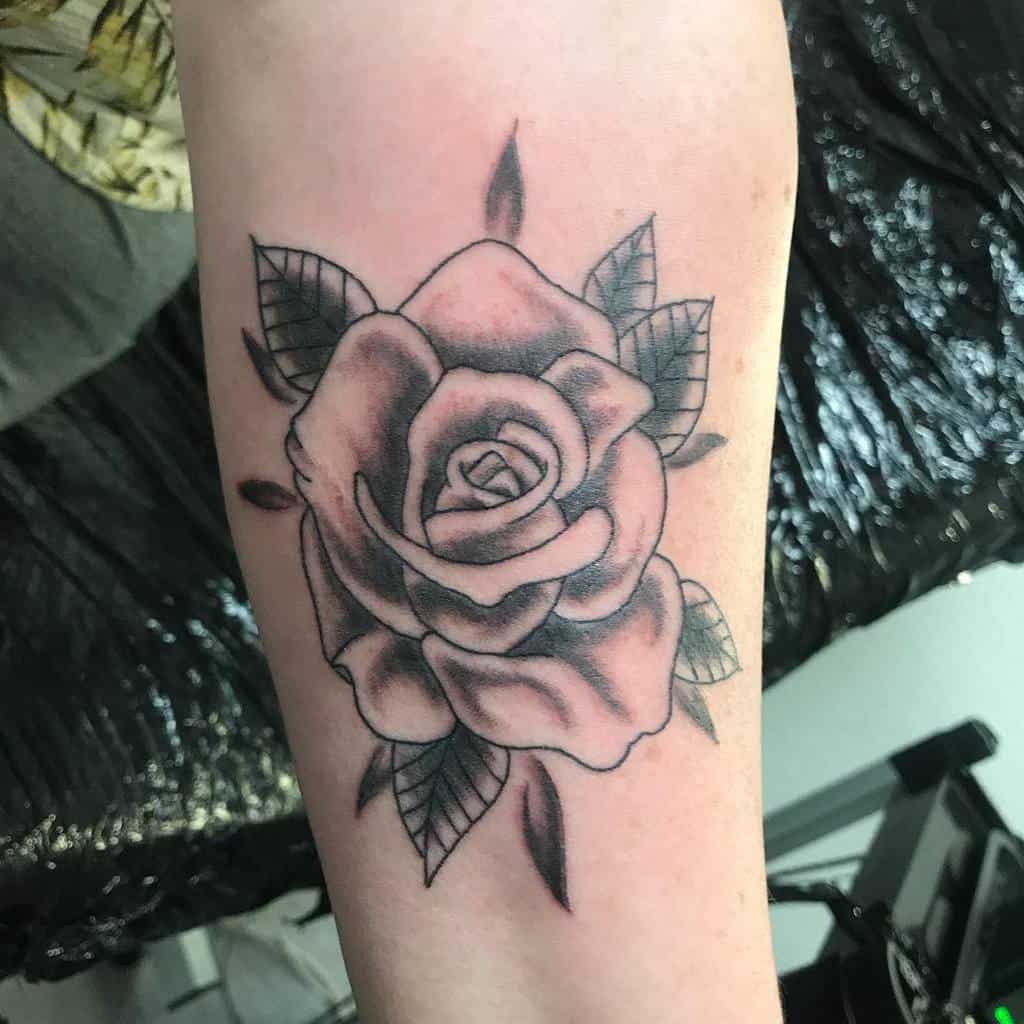 blackwork simple rose tattoos tattoobiaaatch