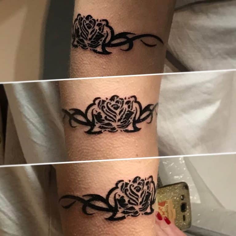 60 Classic Tribal Rose Tattoo Ideas   Blackwork Tribal Rose Tattoos Ale Fiorenz 768x768 