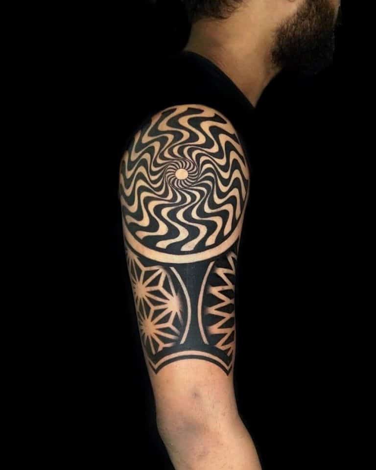 Blackwork Upper Arm Tattoos For Men D Art Tattoo  768x960 
