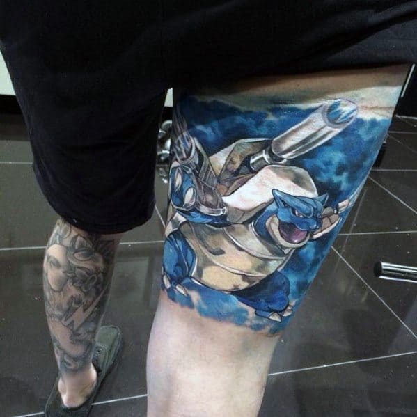 Blastoise Male Tattoo Designs