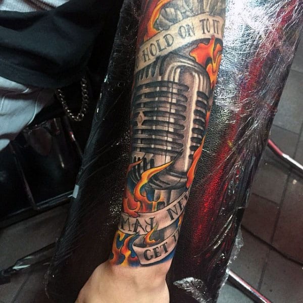 28 Unique Microphone Tattoo Ideas Not Just Vintage  Yona Marie  Yona  Marie Music