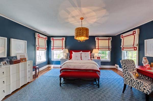 Blue And Red Bedroom Decor Ideas