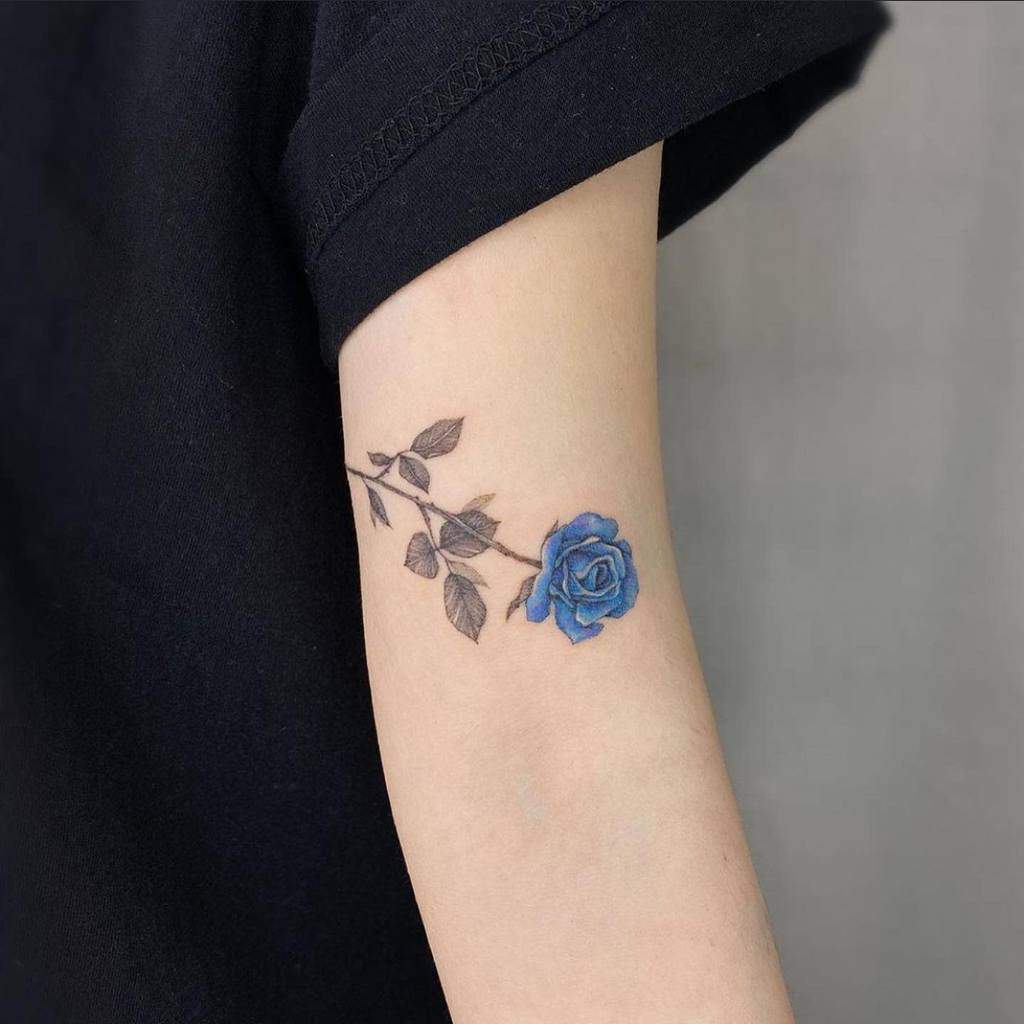 blue-rose-color-illustration-sister-tattoo-popcorn__studio