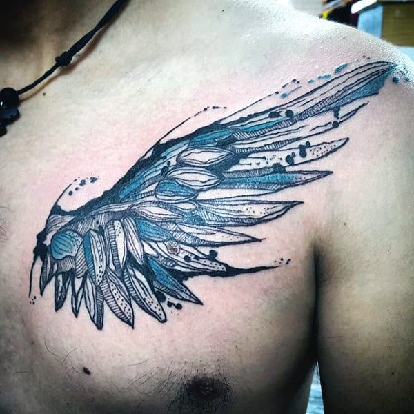 Angel wings.Tattoo design Stock Vector | Adobe Stock