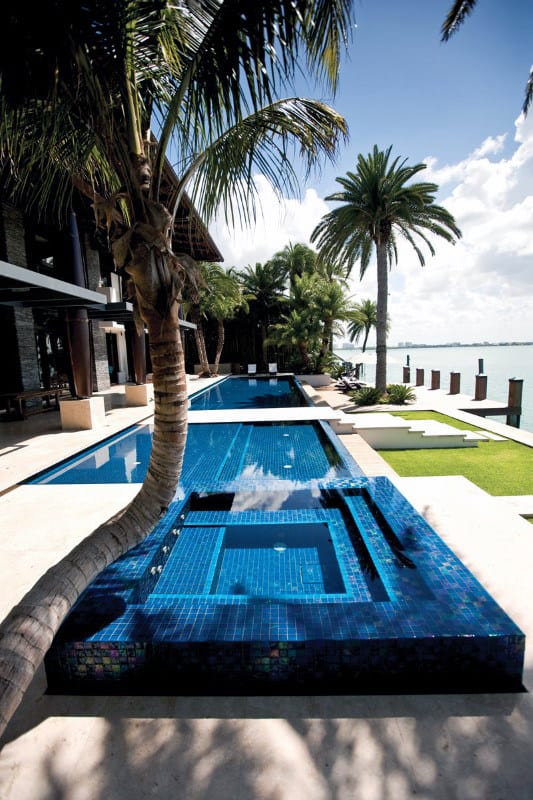 Blue Tile Home Swimming Pool Design Ideas