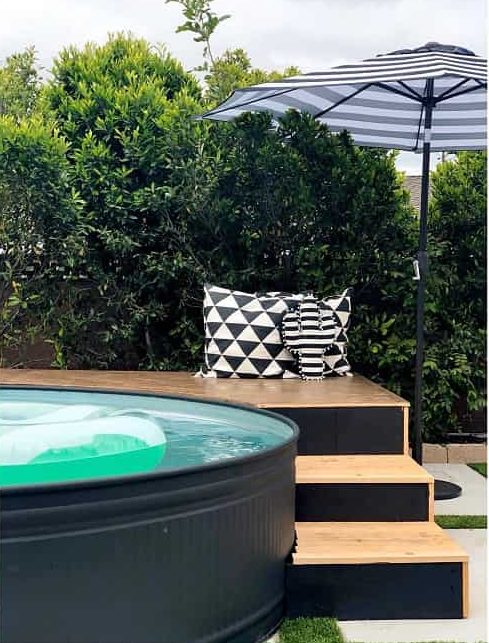 Boho Vintage Above Ground Pool Small Deck Houseofbutterfield