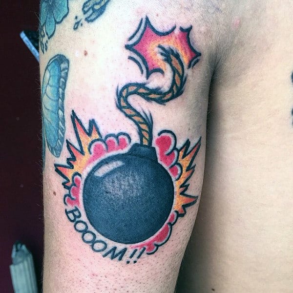 60 Bomb Tattoo Designs For Men - Explosive Ink Ideas