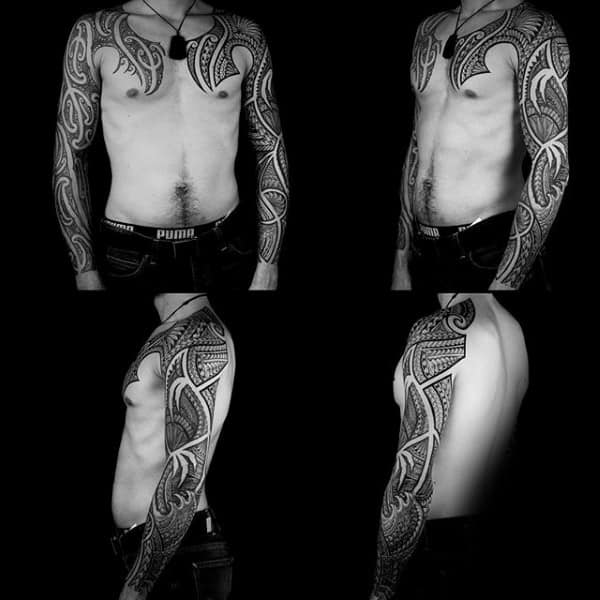 Tribal art tattoo in polynesian style Royalty Free Vector