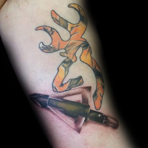 Bowhunting Male Arm Tattoo