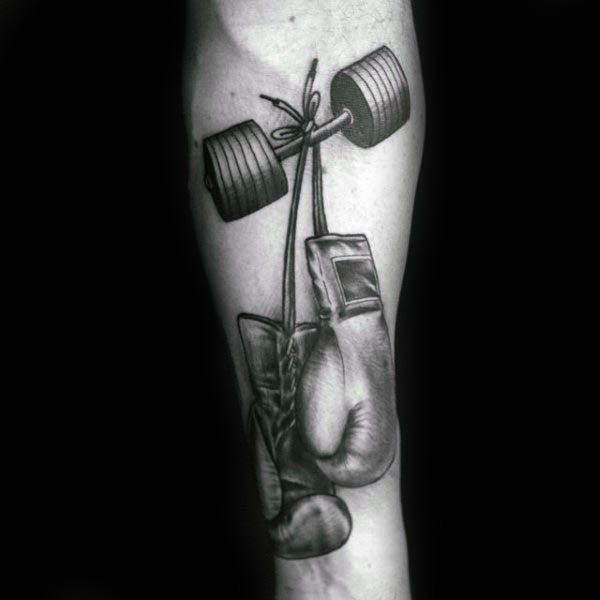 Boxing Gloves Would Dumbbell Mens In A Form Fitness Tattoos
