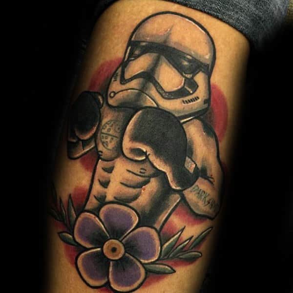 Boxing Stormtrooper Mens Old School Traditional Tattoos