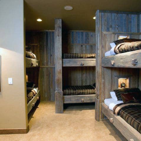 rustic weathered bunk bed 