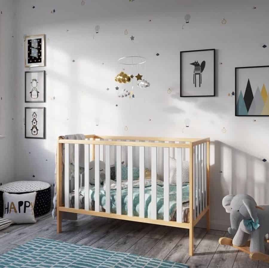 modern baby boy's room 
