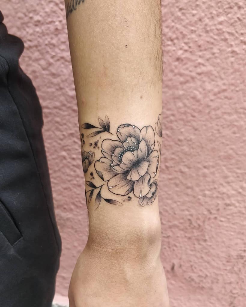 bracelet flower wrist tattoo anndcor