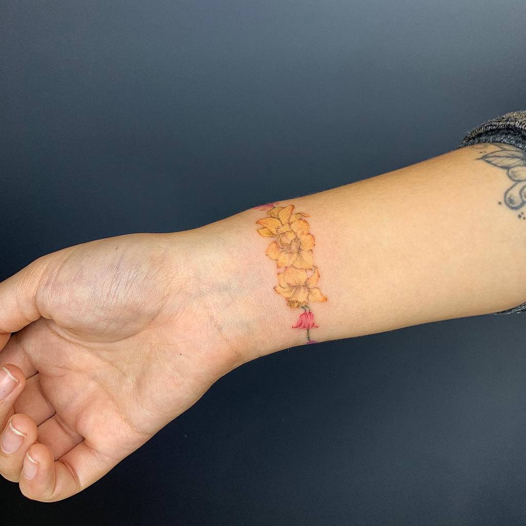 bracelet flower wrist tattoo suyscene