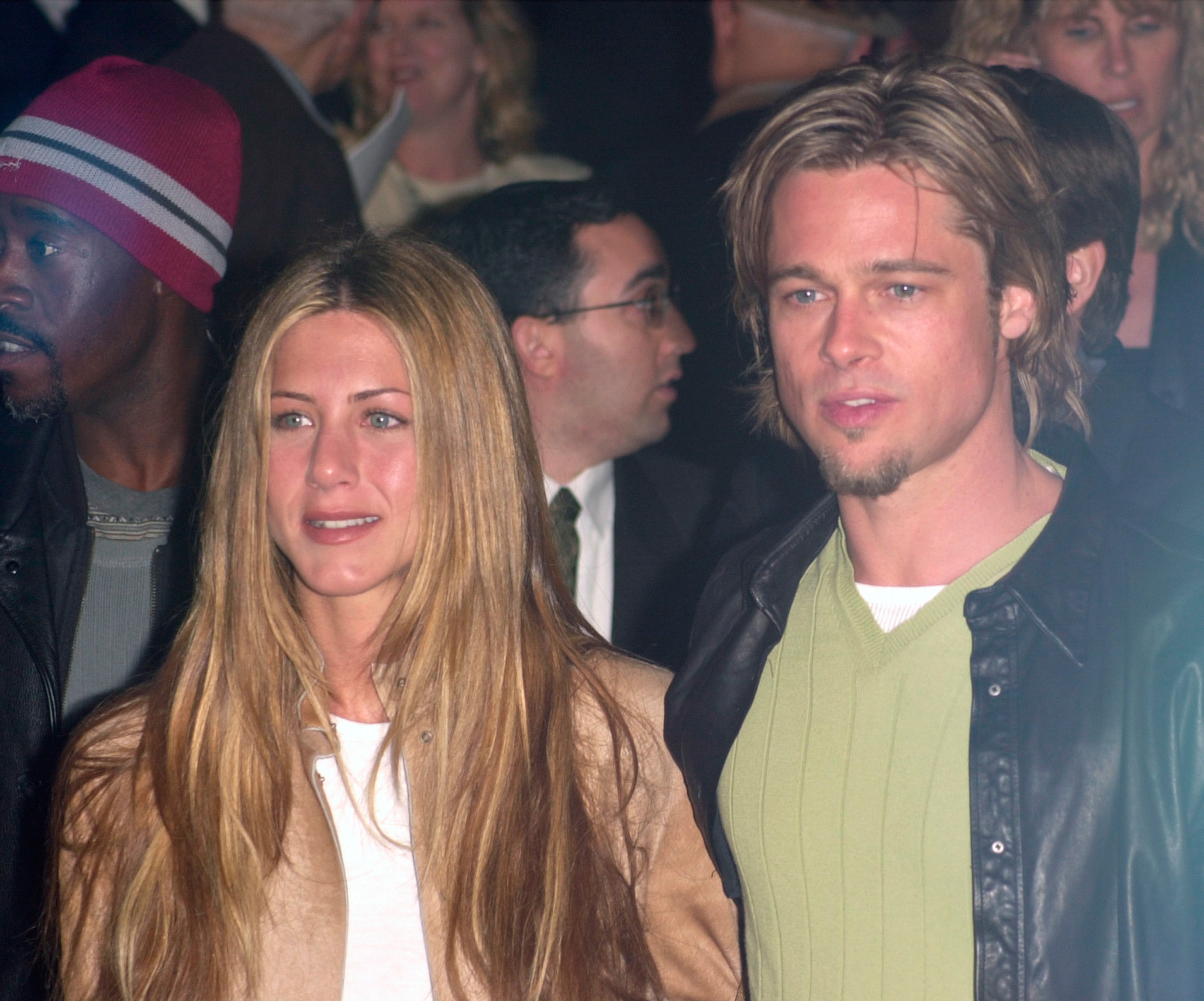 14mar2000:,Actress,Jennifer,Aniston,&,Actor,Boyfriend,Brad,Pitt,At
