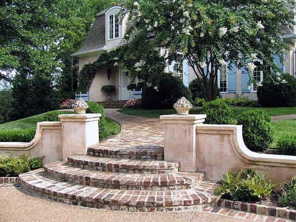 Brick Walkway Spectacular Ideas For Home Front Yard