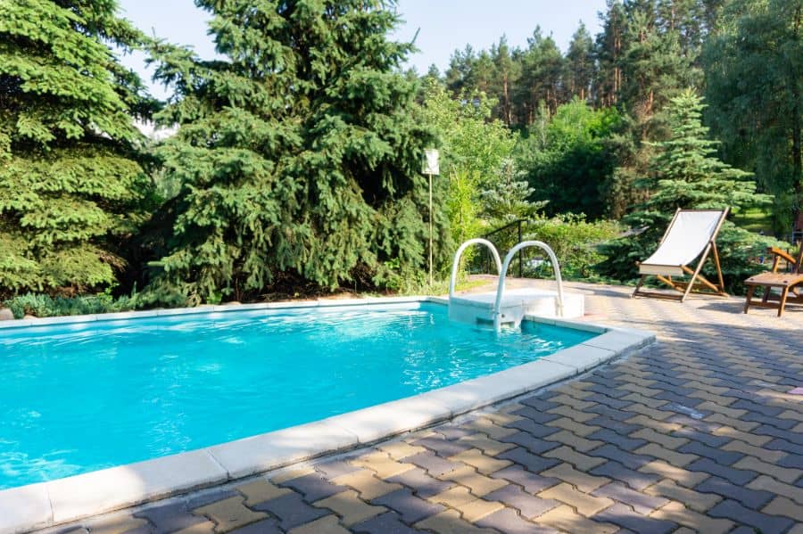 large pool patio paver