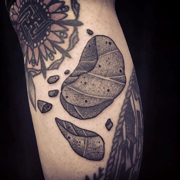 CairnRockstack Tattoo done by Jordan Issacson at  Rock tattoo Stone  tattoo Hand tattoos