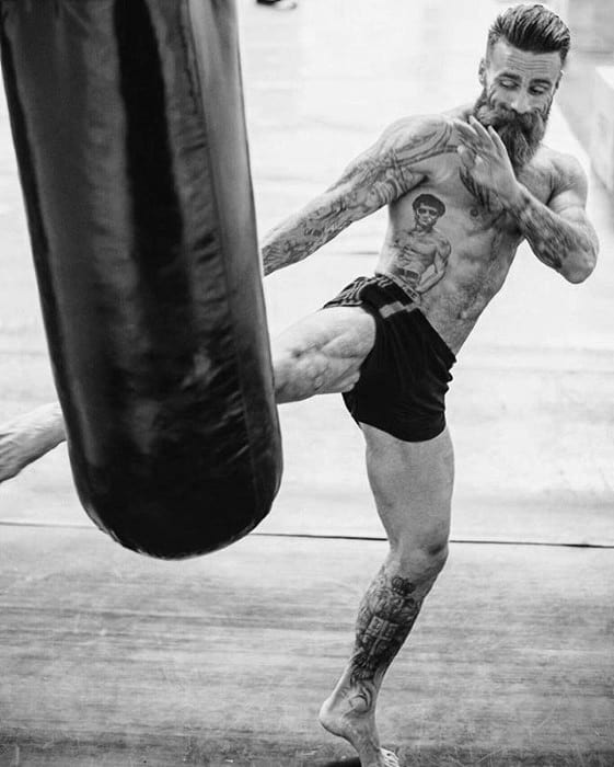 Bruce Lee Male Tattoo Designs Rib Cage Side