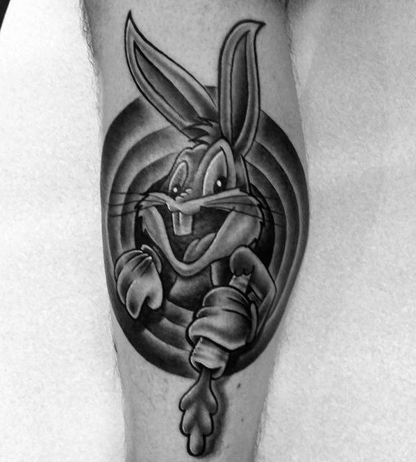 Bugs Bunny Leg Looney Tunes Tattoos Male