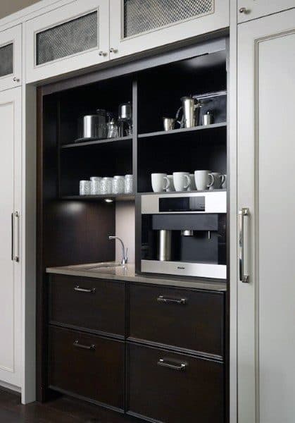 Top 60 Best Coffee Bar Ideas Cool, Coffee Bar Cabinet Built In