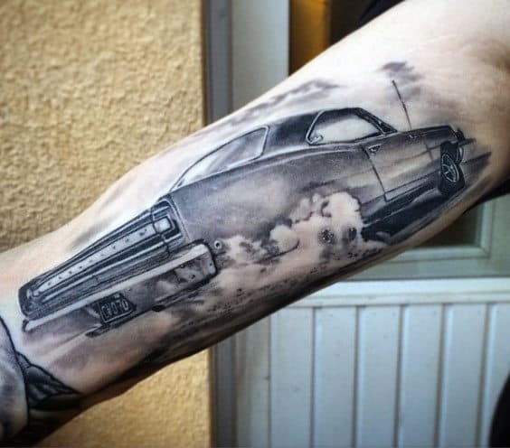 Burnout Men's Tattoos For Cars