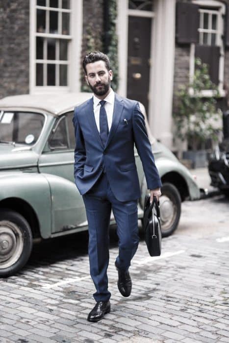 40 Navy Blue Suit Black Shoes Styles For Men - Fashionable Outfits