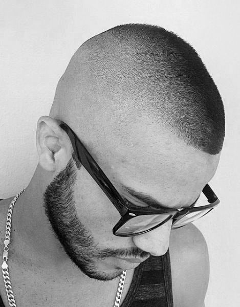 Buzz Cut Short Mens Hairstyle With Skin Fade