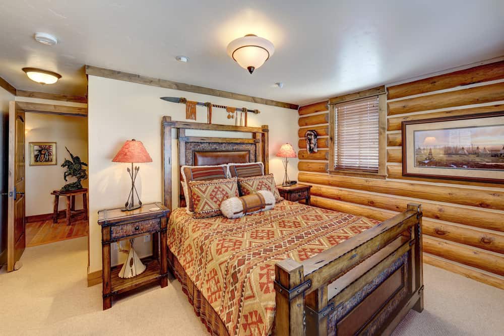 Cabin Or Log House Rustic Bedroom Ideas 1