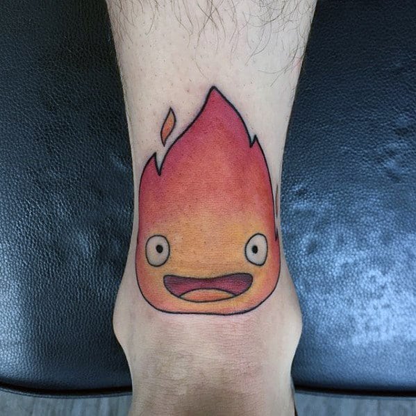 Tattoo uploaded by Sandra Lin  Calcifer Watercolor tattoo from Howls  Moving Castle  Tattoodo
